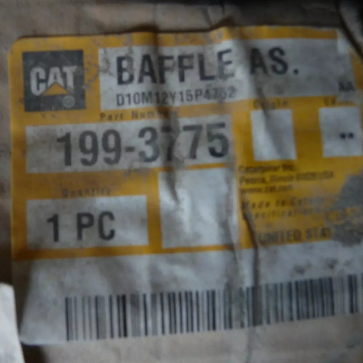 199-3775 CAT Hydraulic Tank Baffle - Truck To Trailer