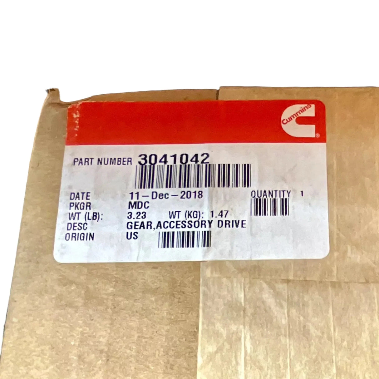 3041042 Genuine Cummins Accessory Drive Gear - Truck To Trailer