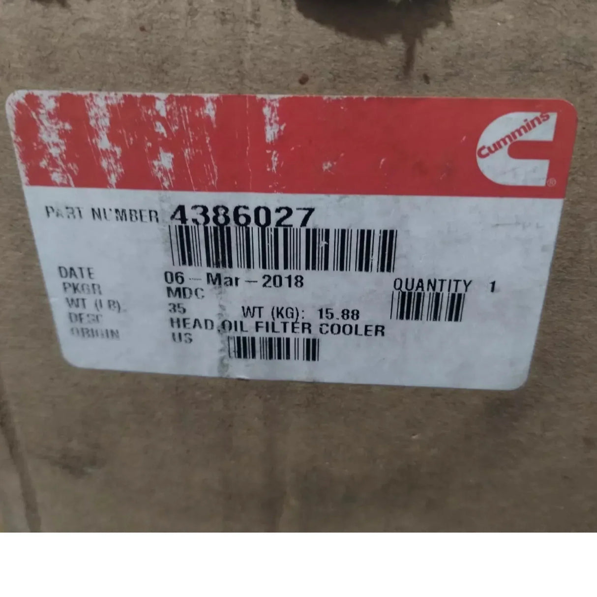 4965906 Genuine Cummins Oil Filter Cooler Head - Truck To Trailer