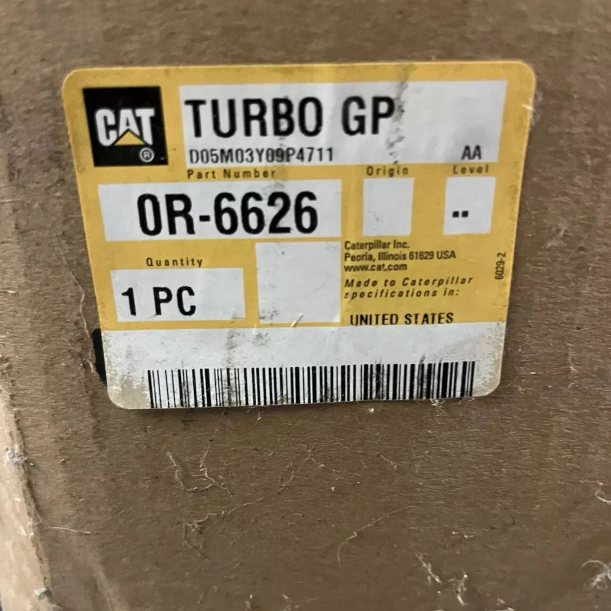 0R-6626 CAT Remanufactured Turbocharger - Truck To Trailer