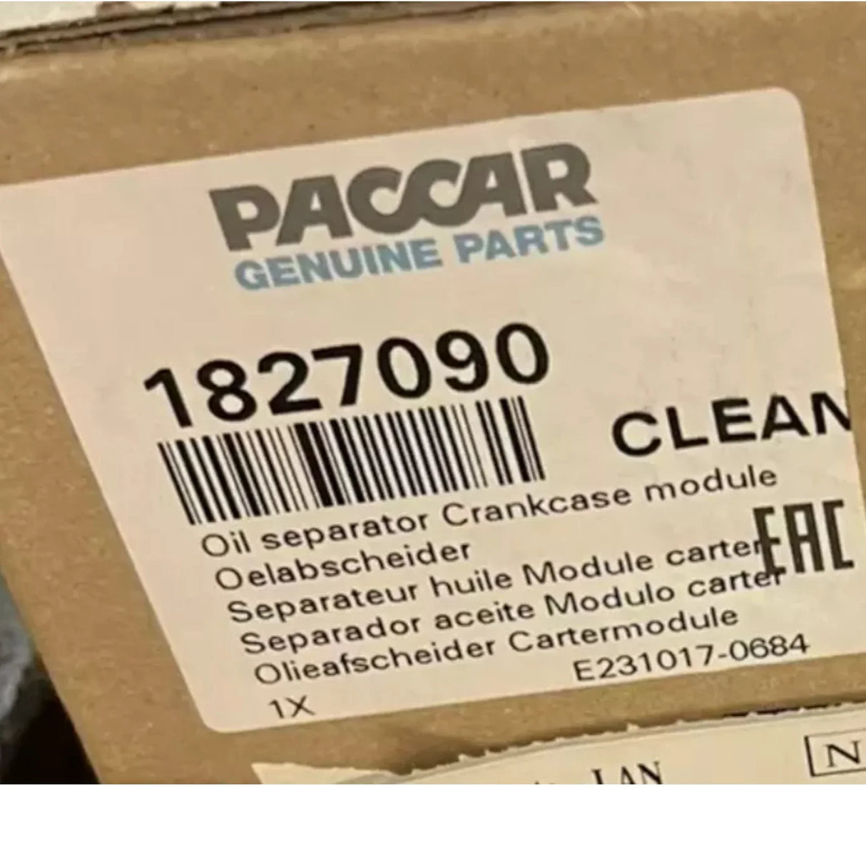 1827090 Genuine Paccar Oil Separator Module - Truck To Trailer