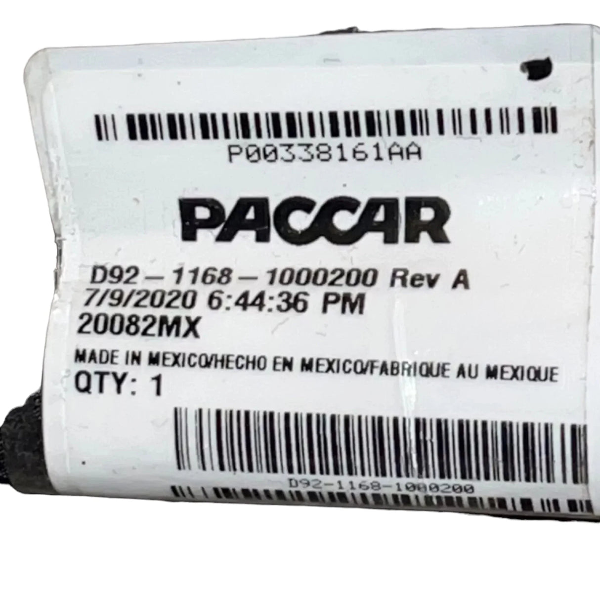 D92-1168-1000200 Genuine Paccar Fuel System Wiring Harness - Truck To Trailer