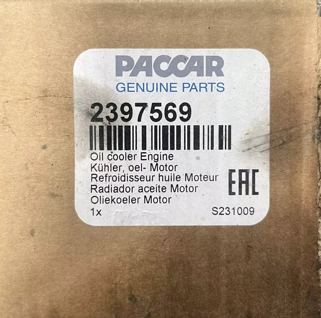 2397569 Genuine Paccar Oil Cooler - Truck To Trailer