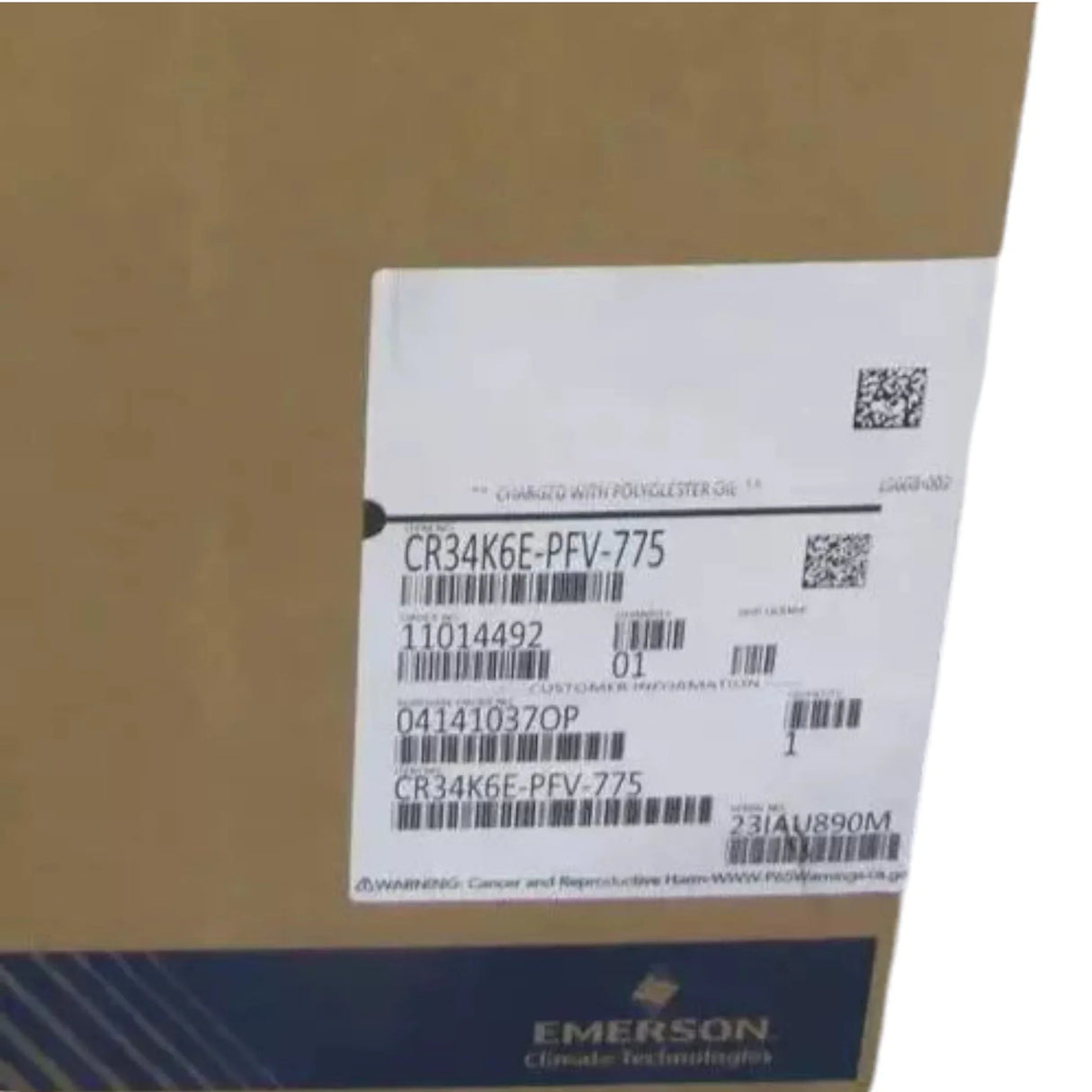 CR34K6E-PFV-775 Genuine Copeland Reciprocating Compressor - Truck To Trailer