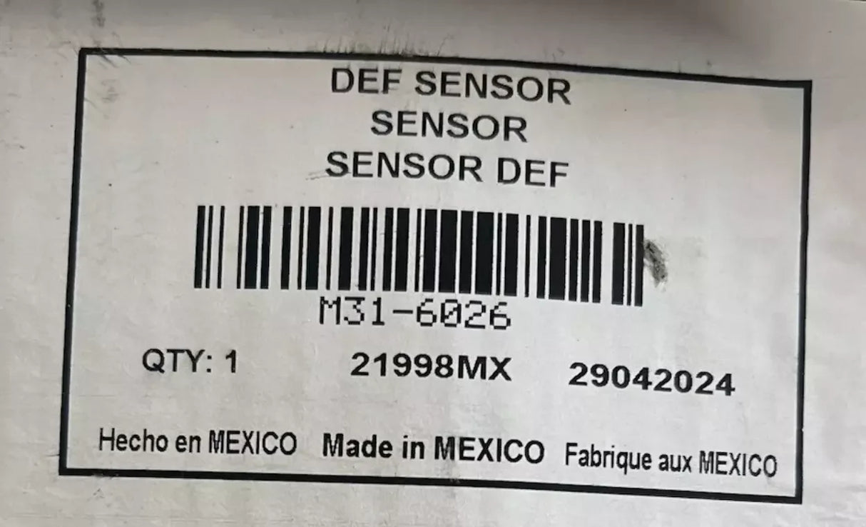 M31-6026 Genuine Peterbilt DEF Sensor - Truck To Trailer
