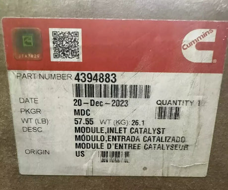 4394883NX Genuine Cummins Inlet Catalyst Module - Truck To Trailer