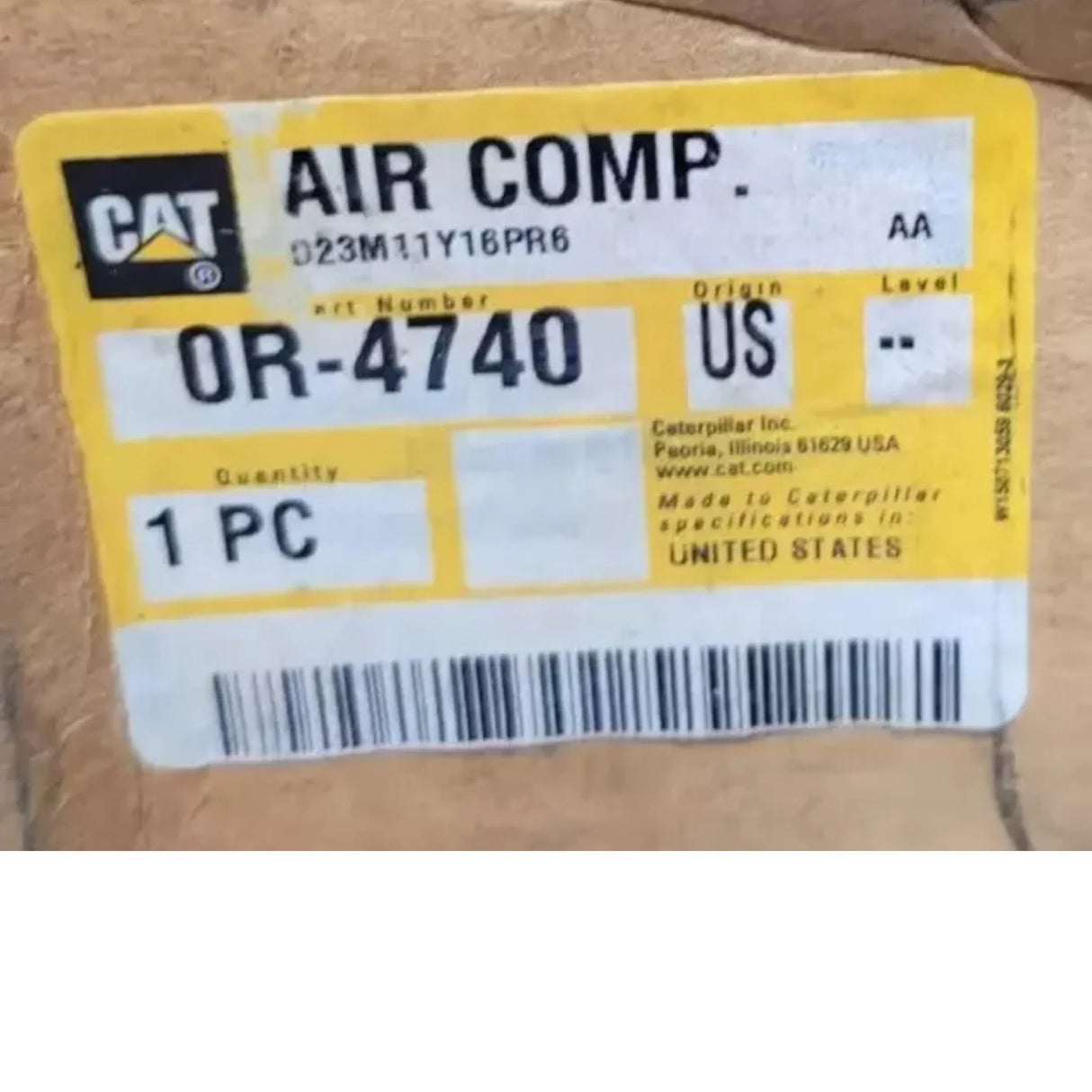 0R-4740 Genuine Caterpillar Air Compressor - Truck To Trailer