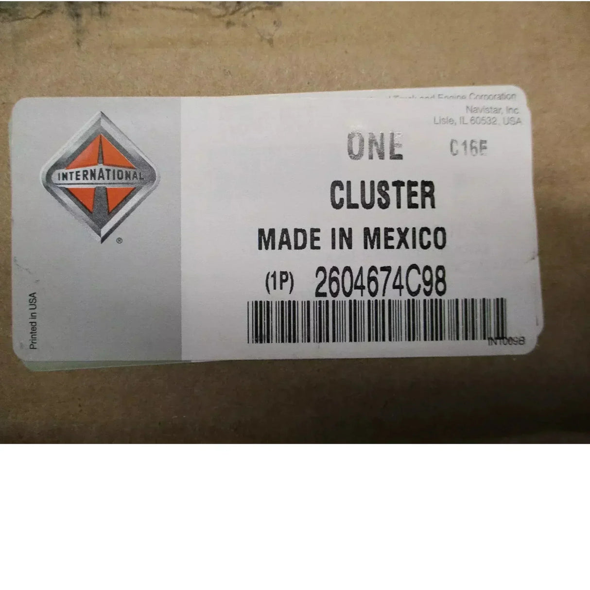2604674C91 Genuine International Gaude Center Cluster - Truck To Trailer