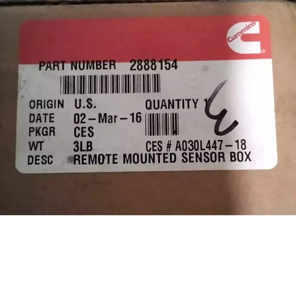 2888115 Genuine Cummins Sensor Bracket - Truck To Trailer