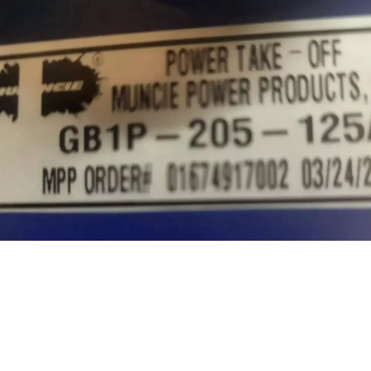 GB1P-205-125A Genuine Muncie Power Take Off Gear Box - Truck To Trailer