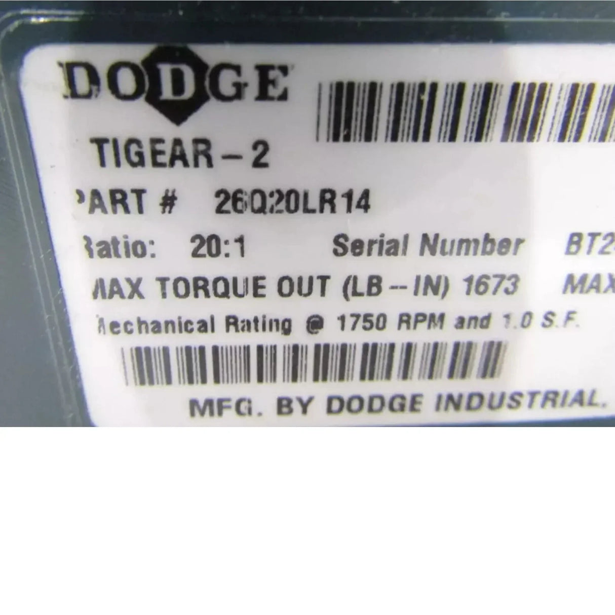 26Q20LR14 Genuine Dodge Tigear-2 Reducer - Truck To Trailer