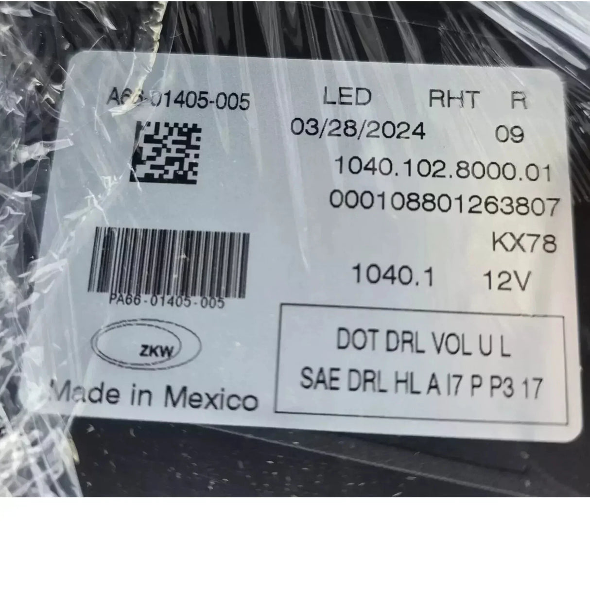 A6601405003 Genuine Freightliner Right Side Headlight - Truck To Trailer