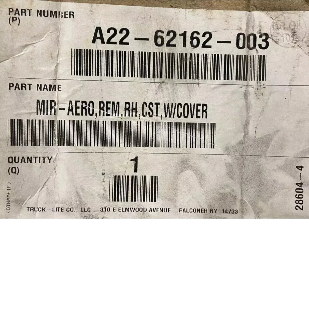 A2262162003 Genuine Freightliner Right Side Mirror Assembly - Truck To Trailer