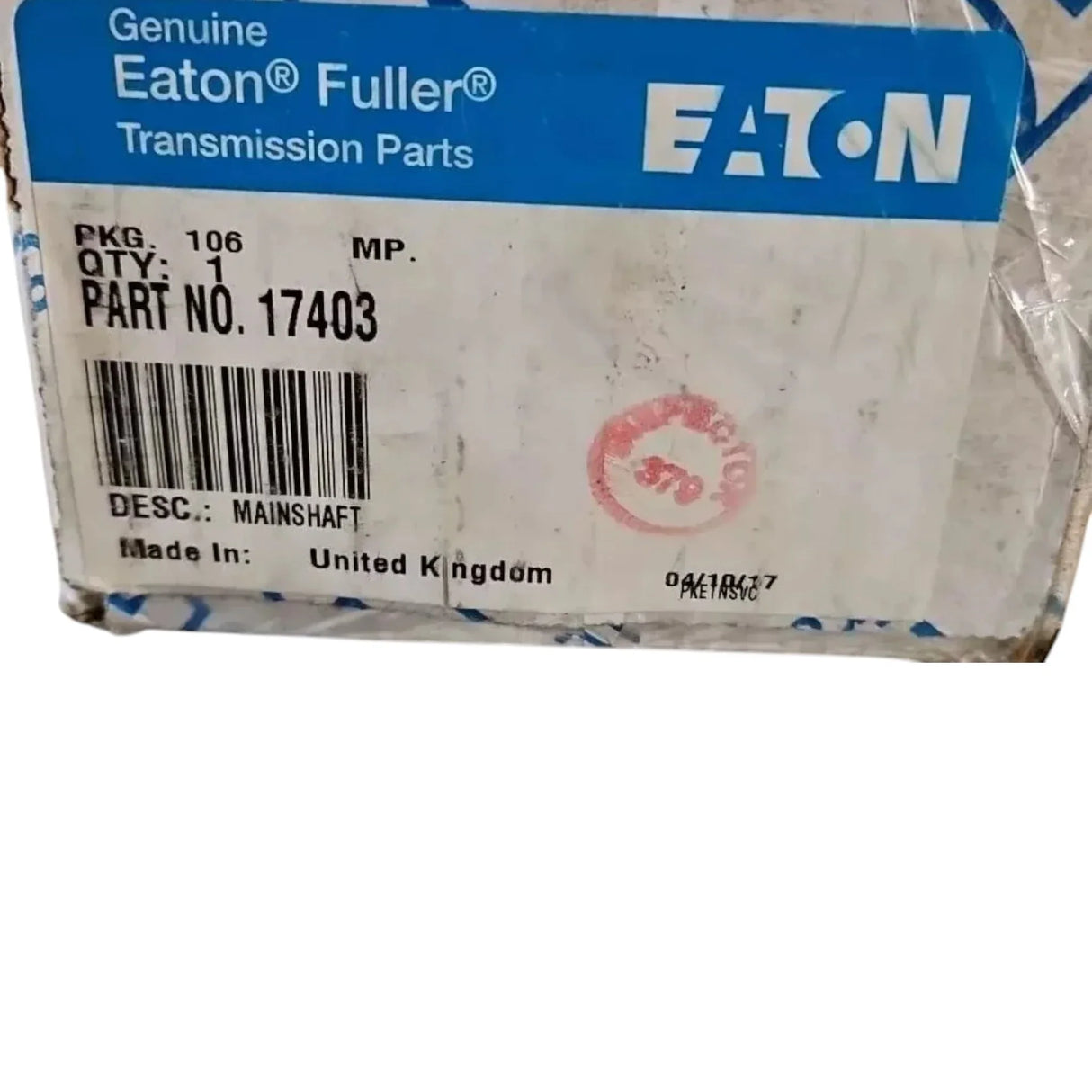 17403 Genuine Eaton Manual Transmission Main Shaft - Truck To Trailer