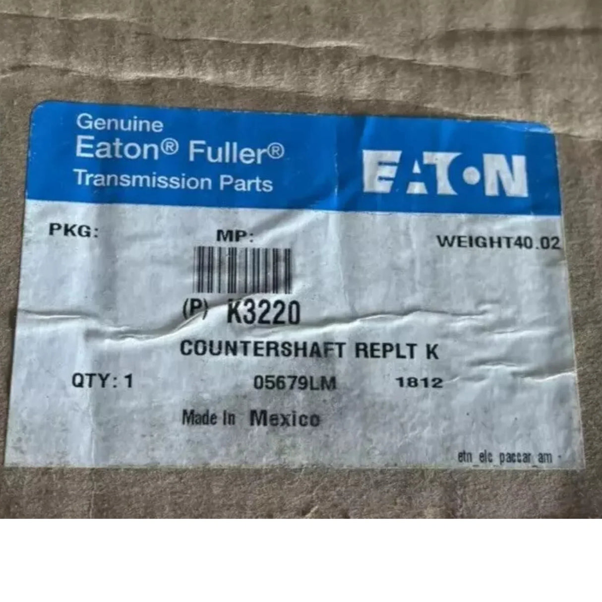 K3220 Genuine Eaton Countershaft - Truck To Trailer