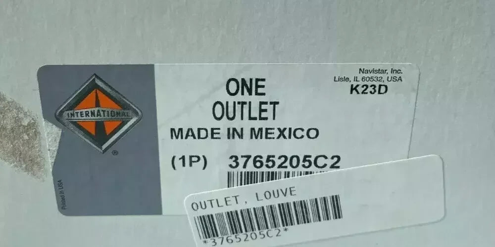 3765205C1 Genuine International Air Louver Outlet - Truck To Trailer
