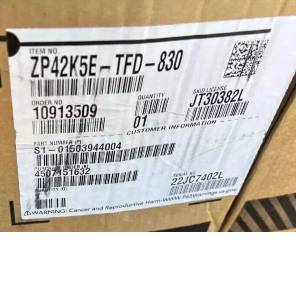 ZP42K5E-TFD-830 Genuine Copeland Scroll Compressor - Truck To Trailer