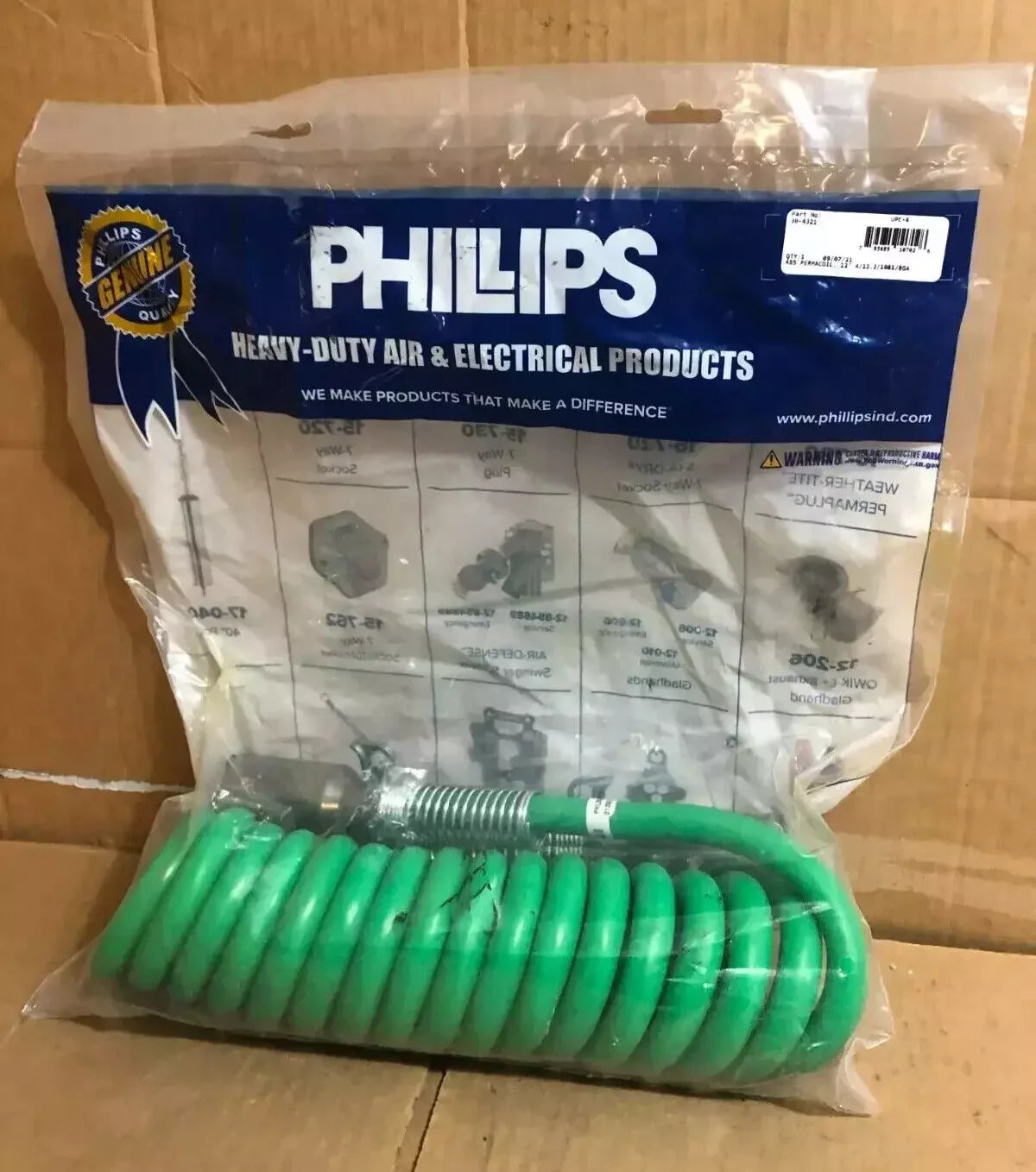 30-9621 Genuine Phillips ABS Electric Coil 15 Ft - Truck To Trailer