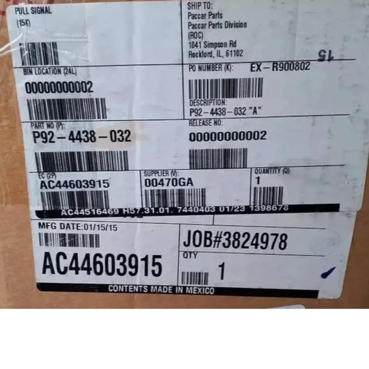 P924438032 Genuine Paccar Wiring Harness - Truck To Trailer