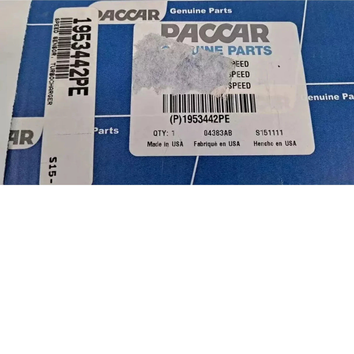 1953442PE Genuine Paccar Turbocharger Speed Sensor - Truck To Trailer