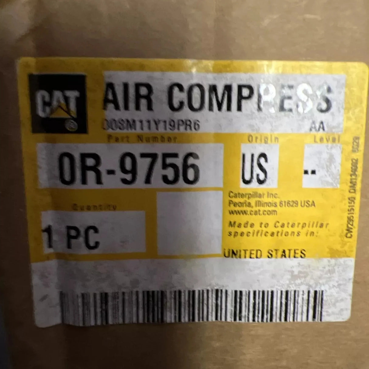 0R-9756 Genuine Cat Air Compressor TF-550 - Truck To Trailer