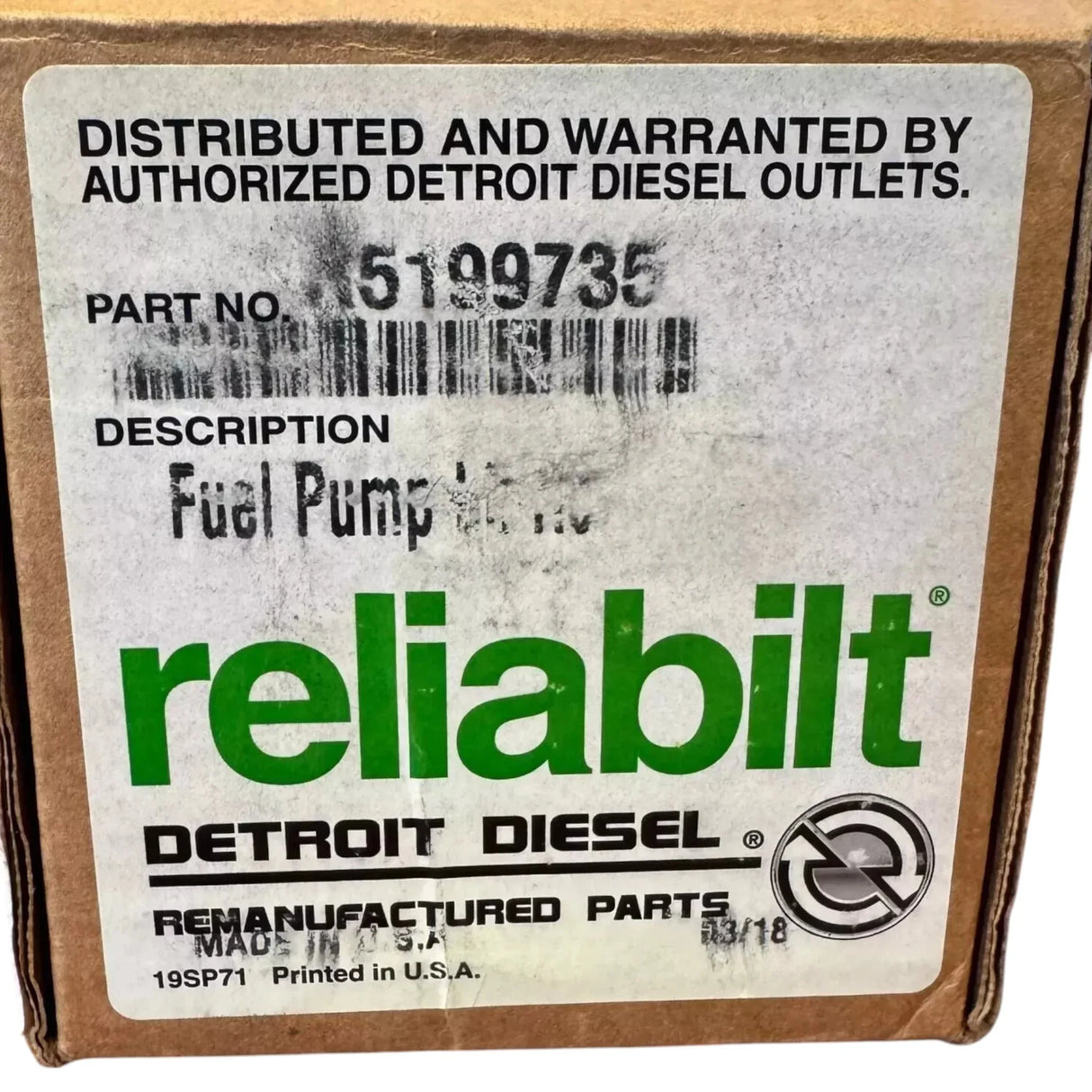 5199735 Genuine Detroit Diesel Fuel Pump - Truck To Trailer