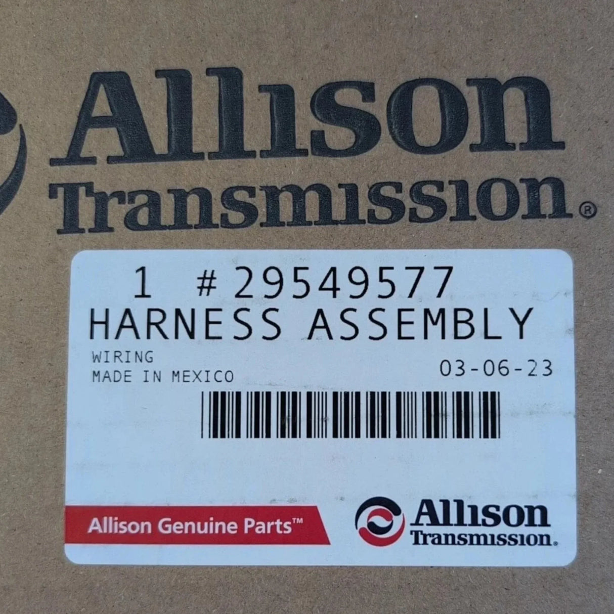 29549577 Genuine Allison Wiring Harness Assembly - Truck To Trailer