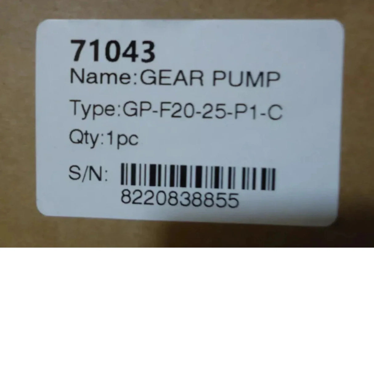 GP-F20-25-P1-C Genuine Dynamic Gear Pump - Truck To Trailer