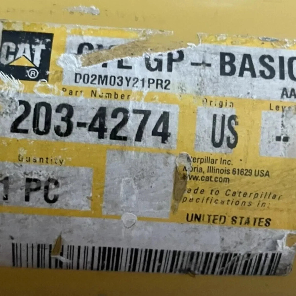 203-4274 Genuine CAT Hydraulic Cylinder - Truck To Trailer