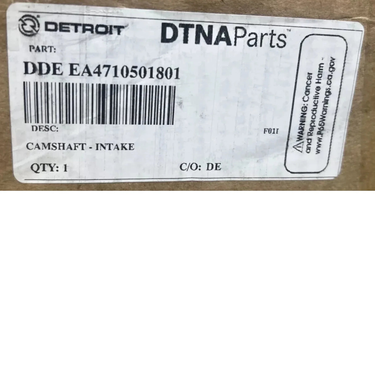 DDE EA4710501801 Genuine Detroit Diesel Intake Camshaft - Truck To Trailer