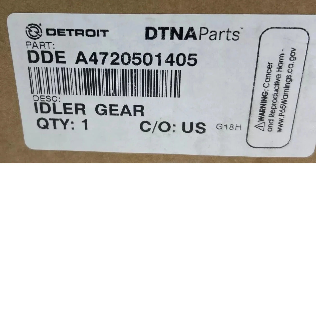 DDE A4720501405 Genuine Detroit Diesel Idler Gear - Truck To Trailer