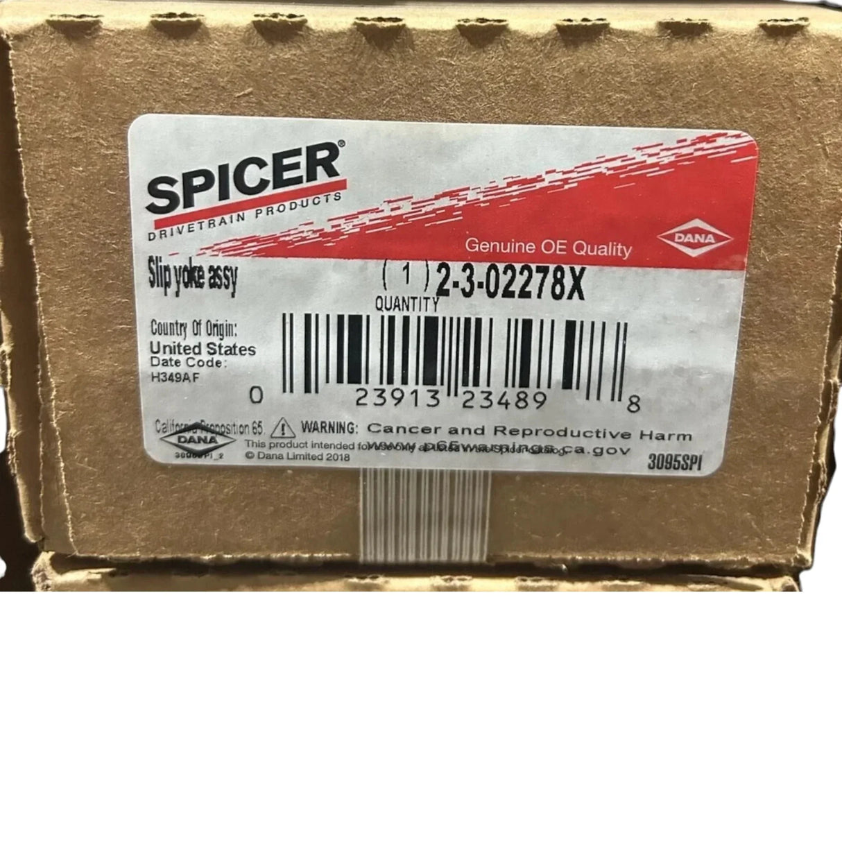 2-3-02278X Dana Spicer Slip Yoke Assembly - Truck To Trailer