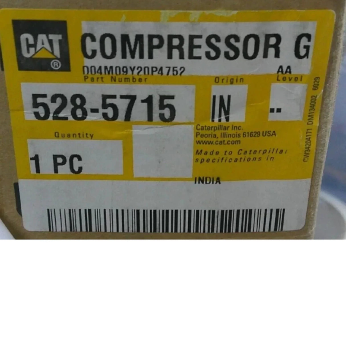 528-5715 Genuine CAT A/C Compresor 24V - Truck To Trailer