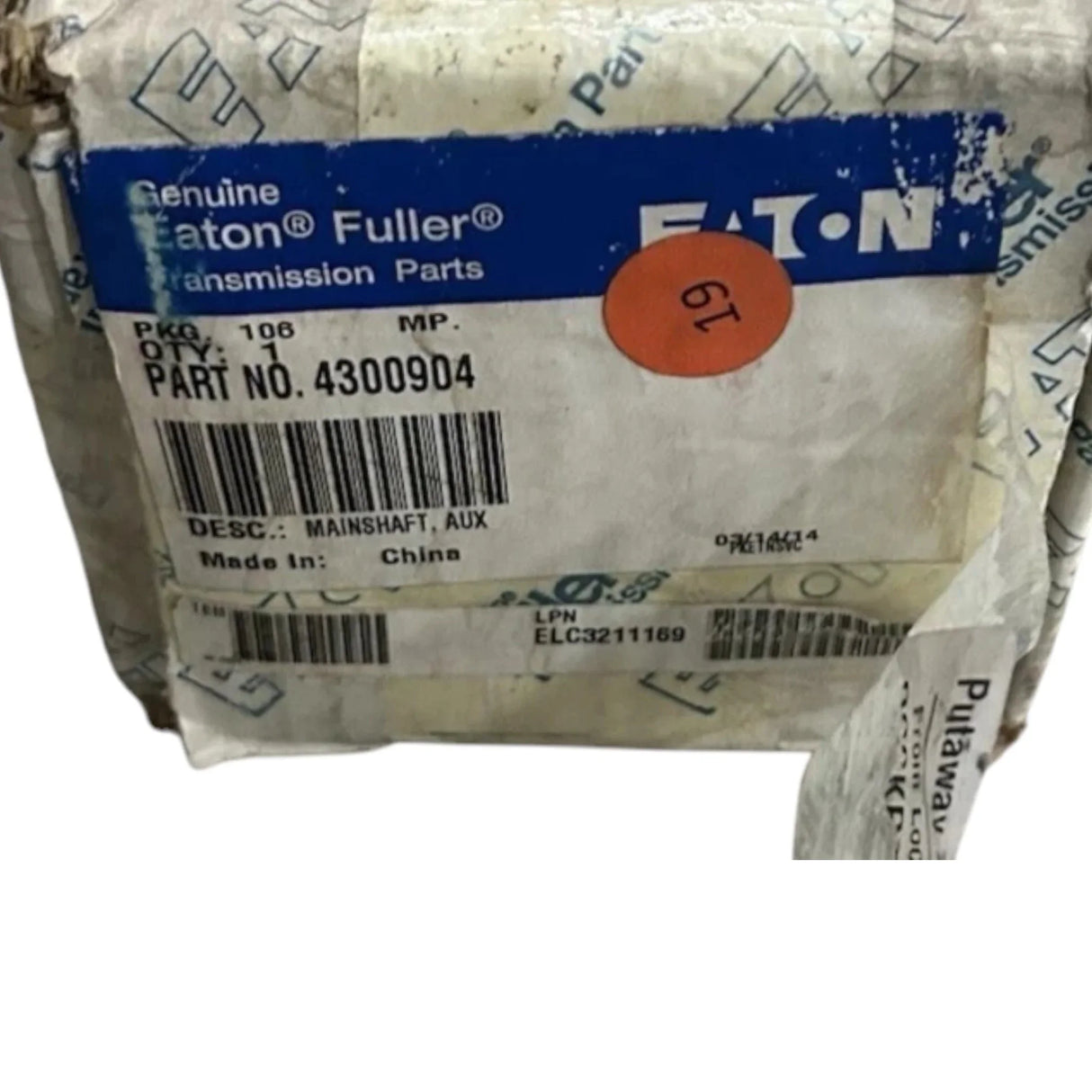 4300904 Genuine Eaton Auxiliary Mainshaft - Truck To Trailer