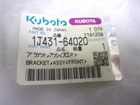 1J431-64020 Kubota Front Bracket Assembly - Truck To Trailer