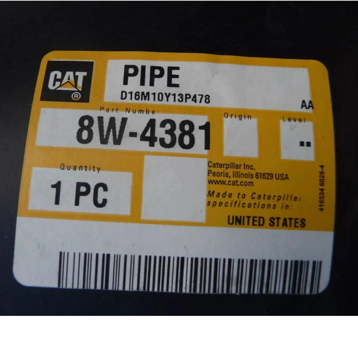 8W-4381 CAT Pipe - Truck To Trailer