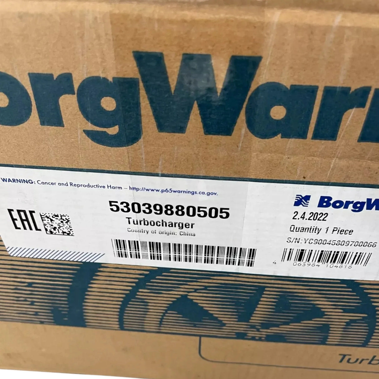 53039880505 Genuine Borgwarner Turbocharger - Truck To Trailer