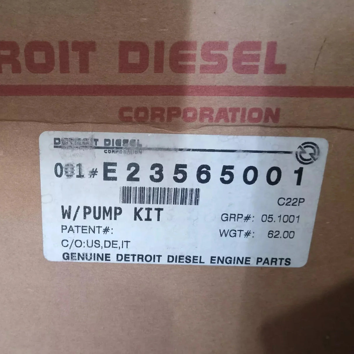 E23565001 Detroit Diesel Water Pump Kit - Truck To Trailer