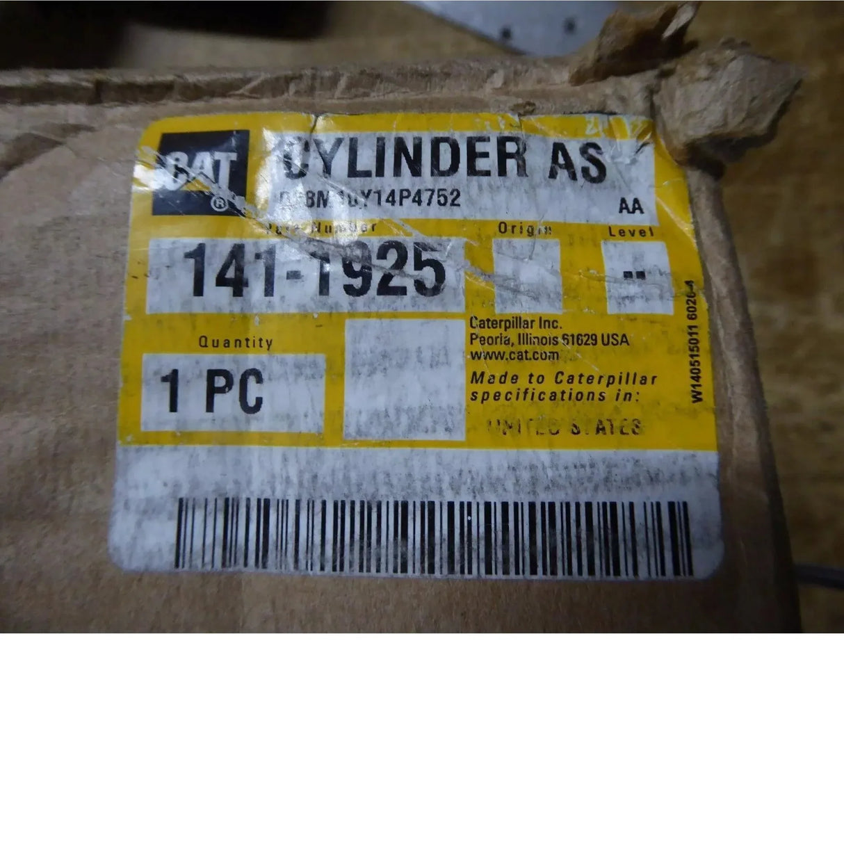 141-1925 Cat Hydraulic Cylinder Tube Assembly - Truck To Trailer