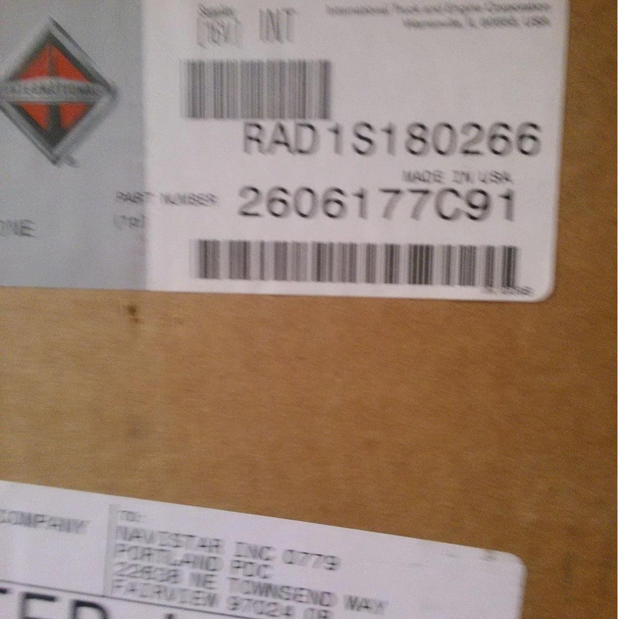 2606177C91 International Radiator /Charge Air Cooler Assembly