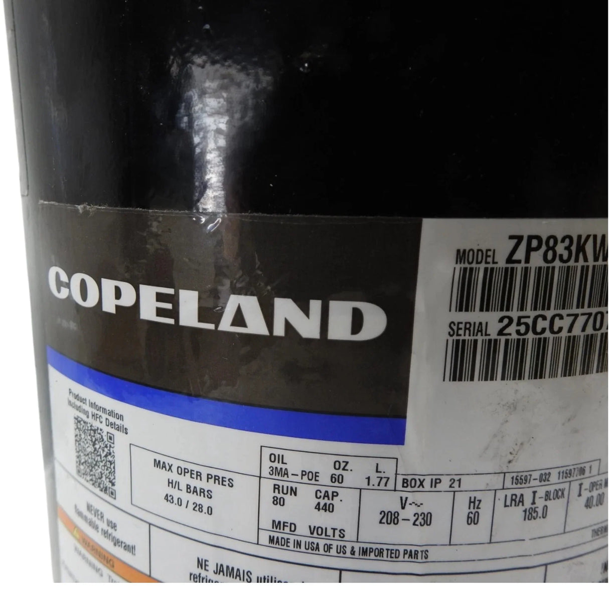 ZP83KWE-PFV-130 Copeland Scroll Compressor - Truck To Trailer