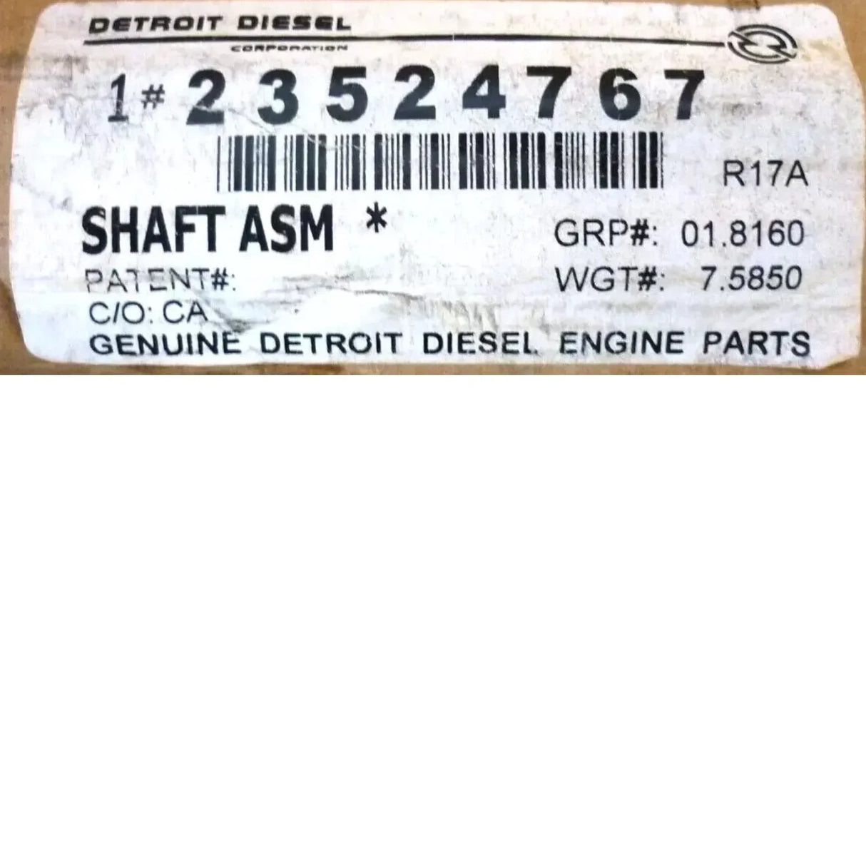 23524767 Genuine Detroit Diesel Rocker Shaft - Truck To Trailer