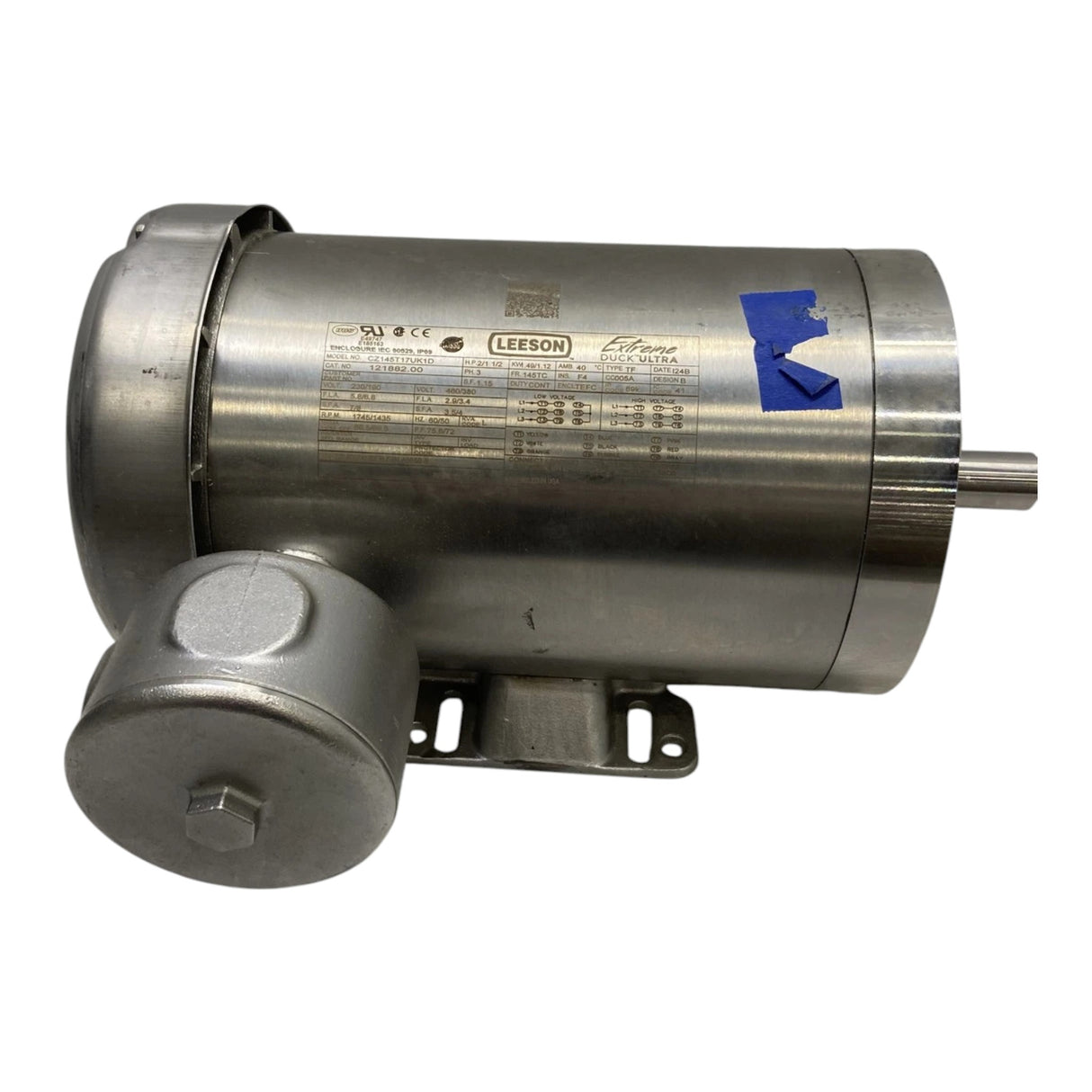 121882.00 Leeson 3-Phase Ultra Washdown Motor