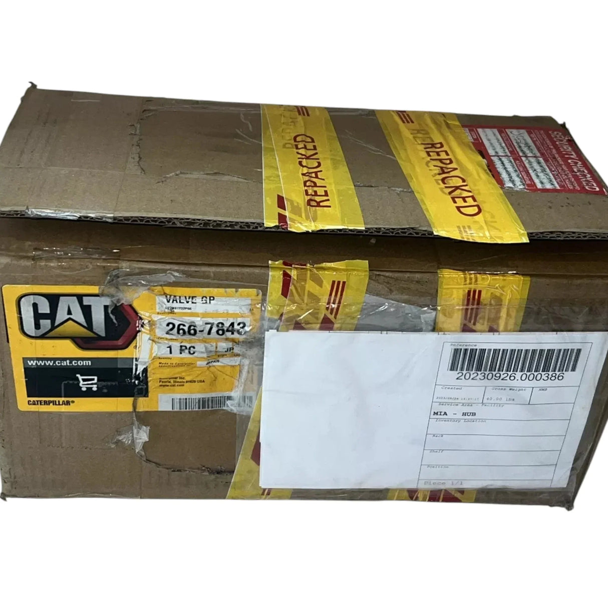 266-7843 Caterpillar Counterbalance Travel Valve - Truck To Trailer