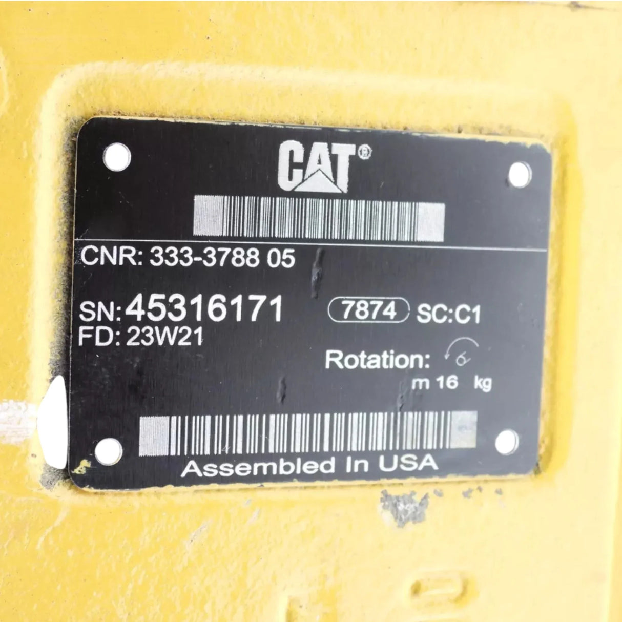 333-3788 CAT Hydraulic Axial Piston Motor - Truck To Trailer