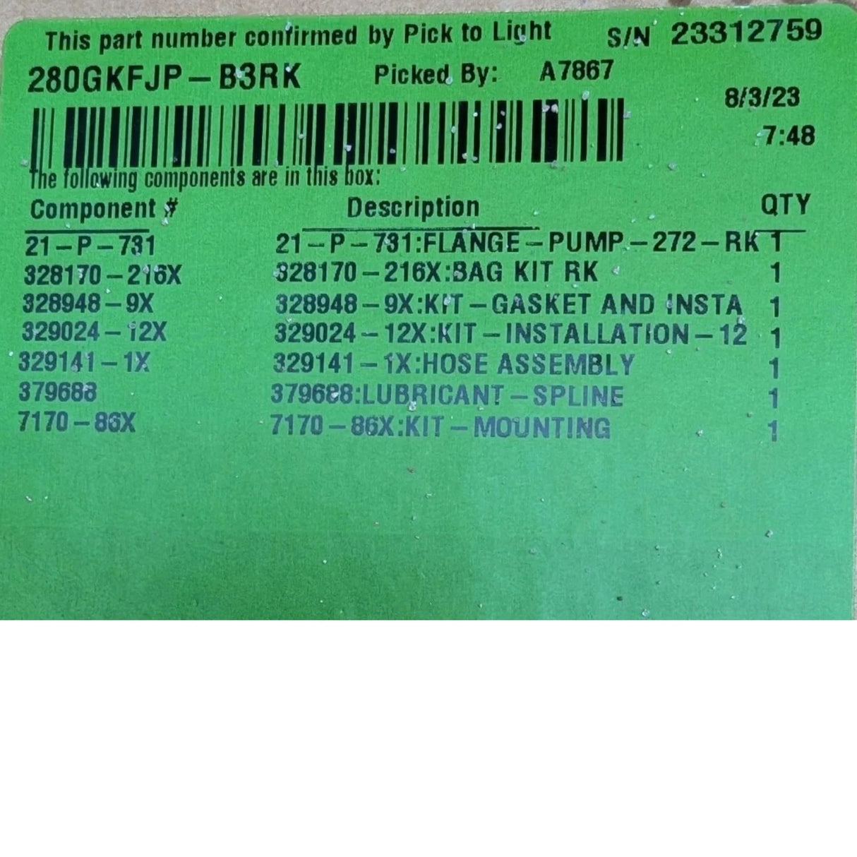 280GKFJP-B3RK Chelsea PTO Power Take Off 10 Bolt - Truck To Trailer