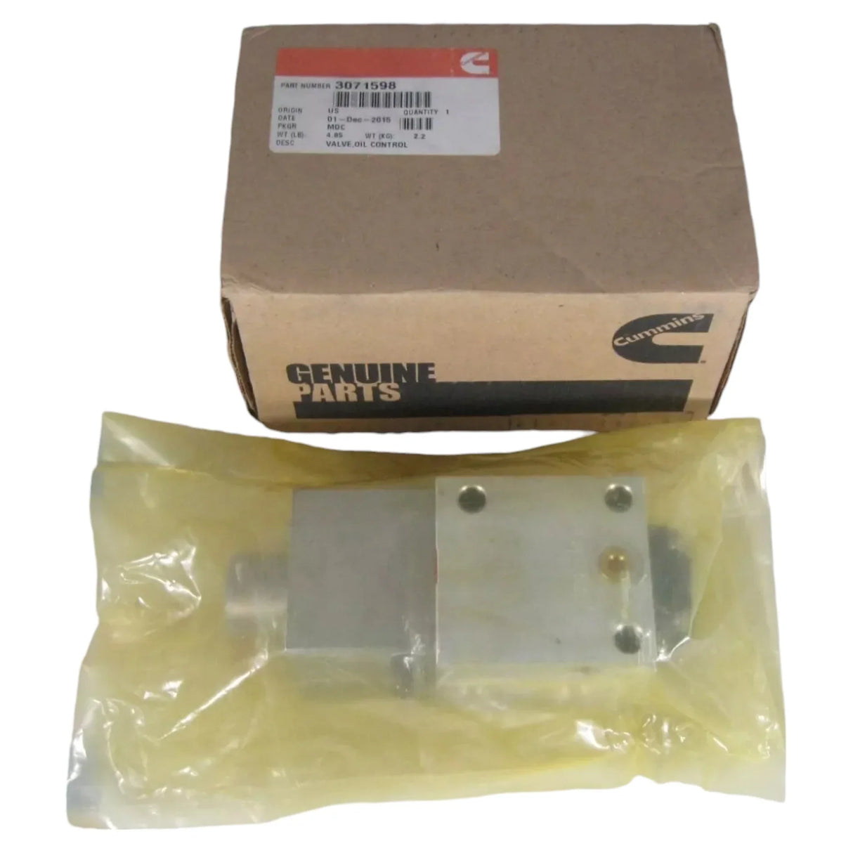 3071598 Genuine Cummins Oil Control Valve - Truck To Trailer