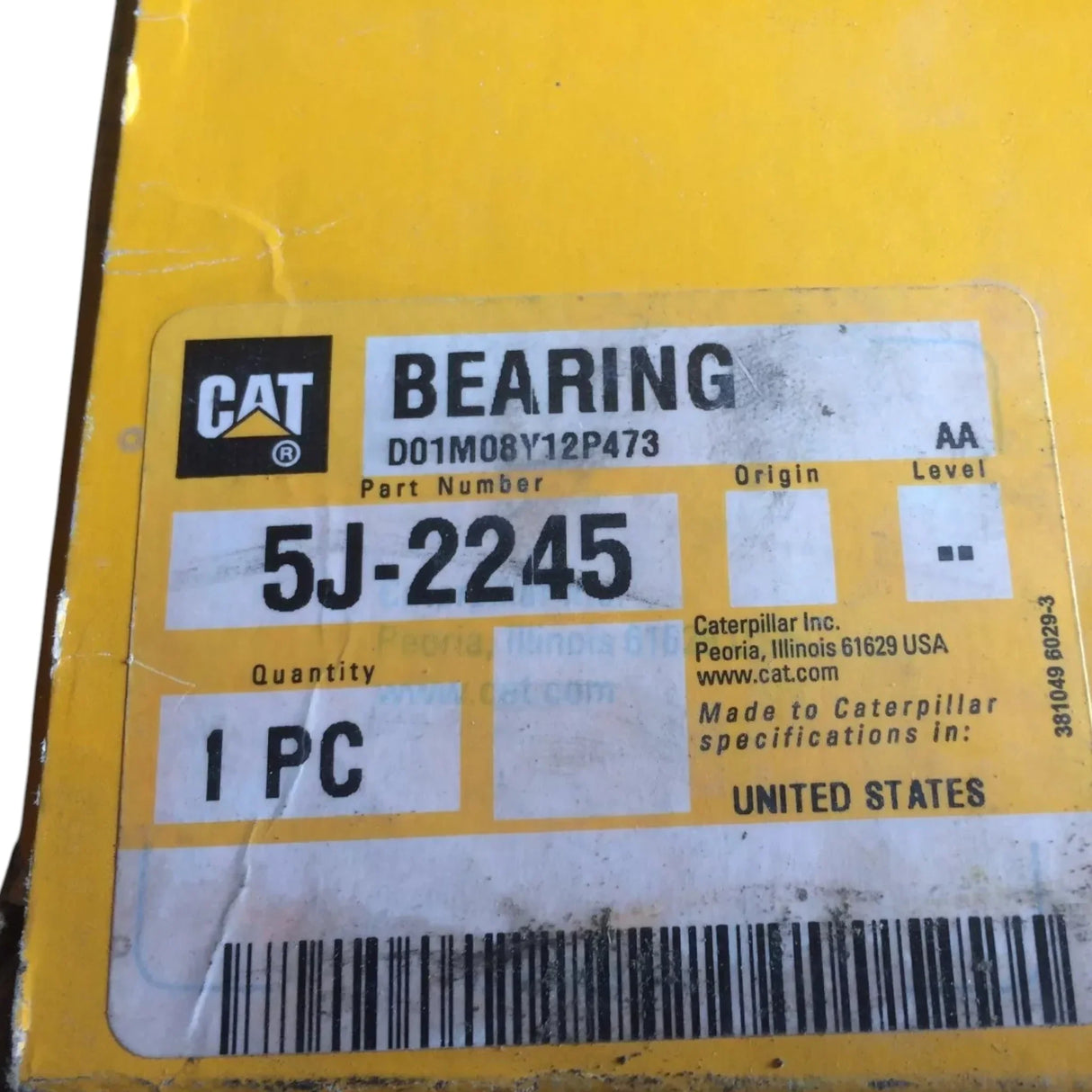 5J-2245 CAT Hoist Cylinder Bearing - Truck To Trailer