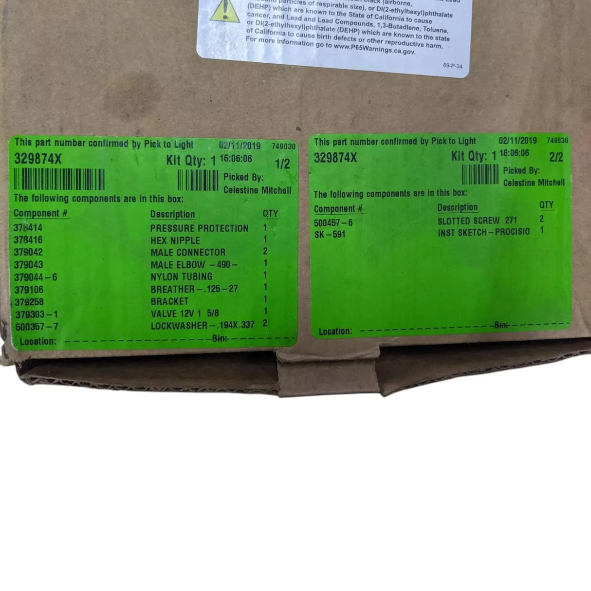 329874X Genuine Chelsea Air Electrical Kit 12V - Truck To Trailer