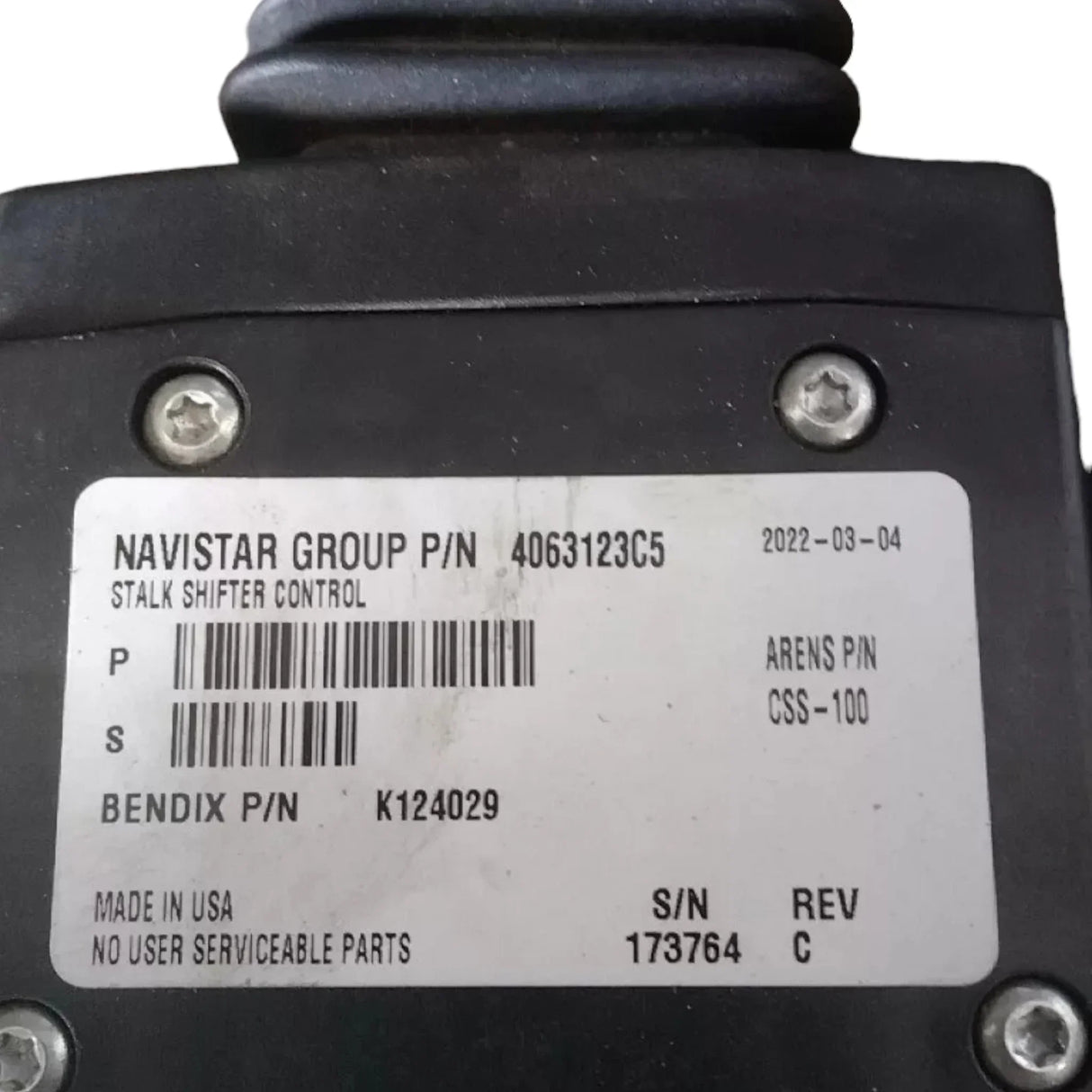 4063123C2 Genuine International Universal Stalk Shifter Used - Truck To Trailer